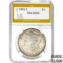 1901-S Morgan Dollar PGA MS63