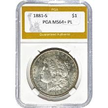 1881-S Morgan Dollar PGA MS64+ PL