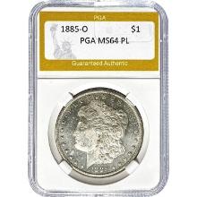 1885-O Morgan Dollar PGA MS64 PL