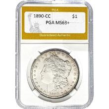 1890-CC Morgan Dollar PGA MS63+
