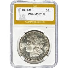 1883-O Morgan Dollar PGA MS67 PL