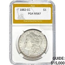 1882-CC Morgan Dollar PGA MS67