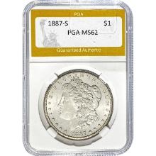 1887-S Morgan Dollar PGA MS62