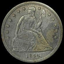 1846 Seated Liberty Dollar NEARLY UNCIRCULATED
