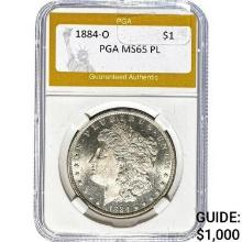 1884-O Morgan Dollar PGA MS65 PL