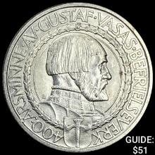 1921 Sweden Silver 2 Kroner-Gustaf Vasa UNCIRCULATED