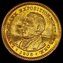 1905 Lewis and Clark Exposition Dollar NEARLY UNC