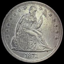 1871 Seated Liberty Dollar CLOSELY UNCIRCULATED