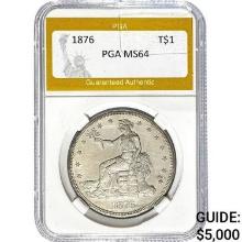 1876 Trade Dollar PGA MS64