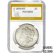 1878 8TF Morgan Dollar PGA MS64