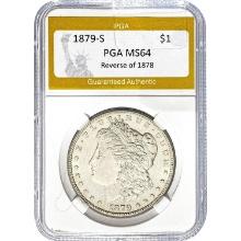 1879-S Morgan Dollar PGA MS64