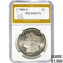 1881-O Morgan Dollar PGA MS64 PL
