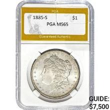 1885-S Morgan Dollar PGA MS65
