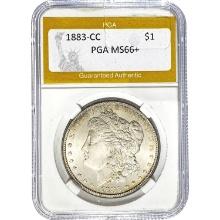 1883-CC Morgan Dollar PGA MS66+