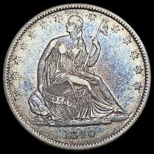 1840 Seated Liberty Half Dollar LIGHTLY CIRCULATE
