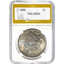 1886 Morgan Dollar PGA MS64 SILVER
