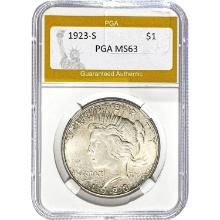 1923-S Peace Dollar PGA MS63
