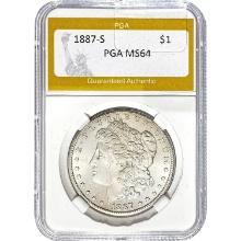 1887-S Morgan Dollar PGA MS64