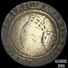 1558-1603 England Silver 6 Pence ABOUT UNCIRCULATED