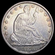 1873 Seated Liberty Half Dollar NEARLY UNCIRCULAT
