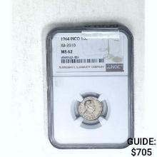 1964 INCO 10C BR-2010 NGC MS62