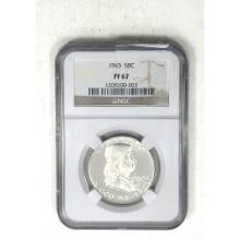 1963 50C Franklin Half Dollar NGC PF67 SILVER