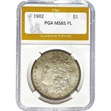 1902 Morgan Dollar PGA MS65 PL