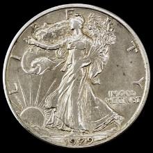 1929-D Walking Liberty Half Dollar CLOSELY UNCIRC