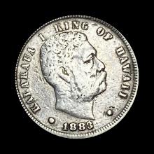 1883 Hawaii Dime LIGHTLY CIRCULATED