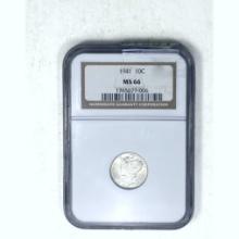 1941 Mercury 10C NGC MS66 SILVER