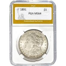 1891 Morgan Dollar PGA MS64