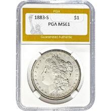 1883-S Morgan Dollar PGA MS61