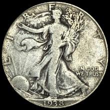 1938-D Walking Liberty Half Dollar LIGHTLY CIRCULATED