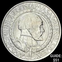 1921 Sweden Silver 2 Kroner- Gustaf Vasa UNCIRCULATED