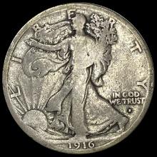 1916-D Walking Liberty Half Dollar NICELY CIRCULATED