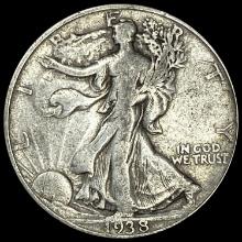 1938-D Walking Liberty Half Dollar LIGHTLY CIRCULATED