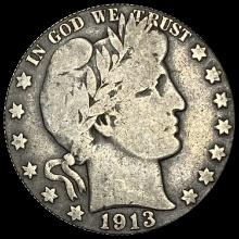 1913-S Barber Half Dollar LIGHTLY CIRCULATED