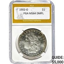 1902-O Morgan Dollar PGA MS64 DMPL SILVER