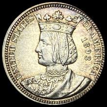 1893 Isabella Quarter Dollar CHOICE AU