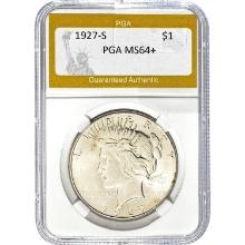 1927-S Peace Dollar PGA MS64+