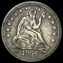 1854-O Seated Liberty Quarter LIGHTLY CIRCULATED