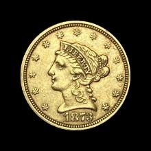 1873 Liberty Head $2.50 Quarter Eagle CHOICE AU