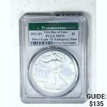 2021-(P) Silver Eagle PCGS MS70