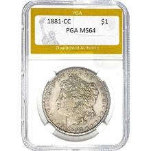1881-CC Morgan Dollar PGA MS64