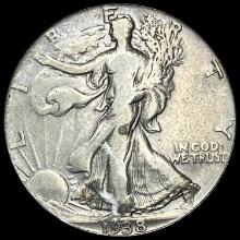 1938 Walking Liberty Half Dollar LIGHTLY CIRCULATED
