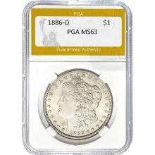 1886-O Morgan Dollar PGA MS63 SILVER