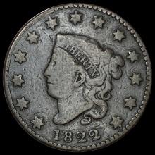 1822 Coronet Head Large Cent LIGHTLY CIRCULATED