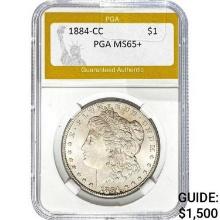 1884-CC Morgan Dollar PGA MS65+