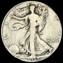 1938-D Walking Liberty Half Dollar LIGHTLY CIRCULATED