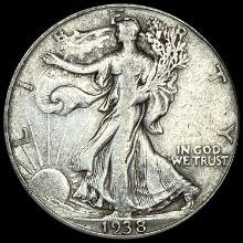 1938-D Walking Liberty Half Dollar LIGHTLY CIRCULATED
